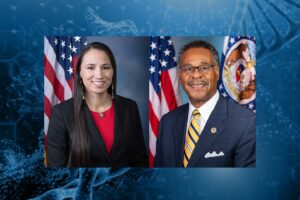 U.S. Representatives Sharice Davids (D-KS) and Emanuel Cleaver, II (D-MO)
