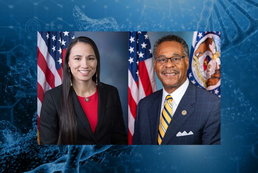 U.S. Representatives Sharice Davids (D-KS) and Emanuel Cleaver, II (D-MO)